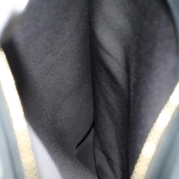 BURBERRY Shoulder Bag Leather Black Gold Auth - Picture 14 of 16